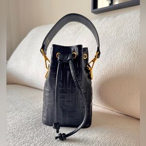 Fendi Mon Tresor black leather bucket bag